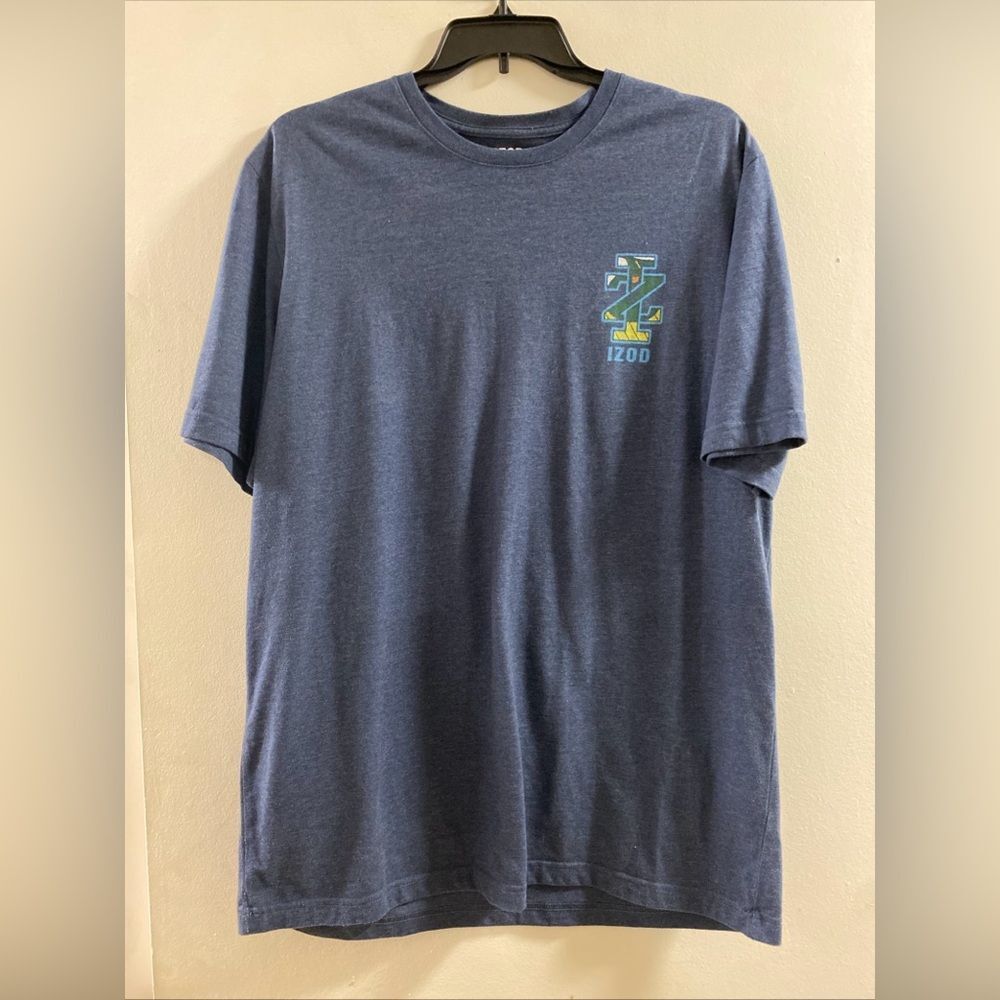 Izod Saltwater Heather Blue Tee XLT Beach‎